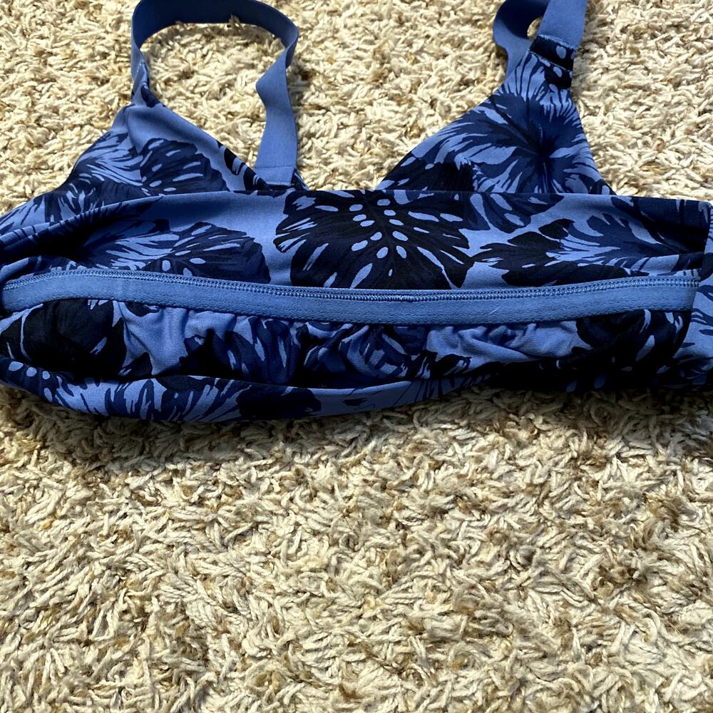 Aerie Womens Large Chill Play Move Monestera Leaf Floral Sports Bra Ballet Back - Picture 4 of 6